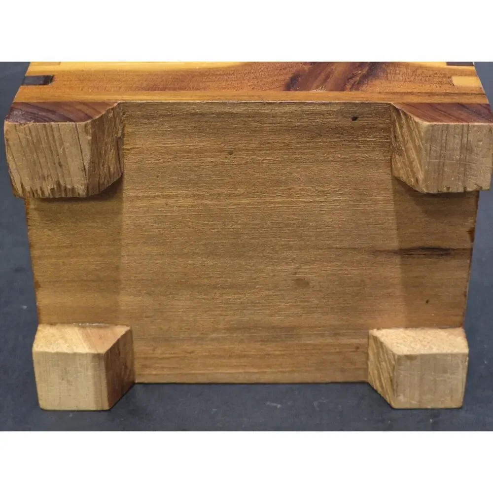 MCM Mini Cedar Chest Trinket Box Dovetail Brass Hinges 3x2x1.5